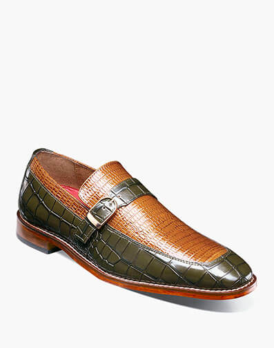Rubiano Moc Toe Buckle Strap Slip On in Olive Multi for $$115.00