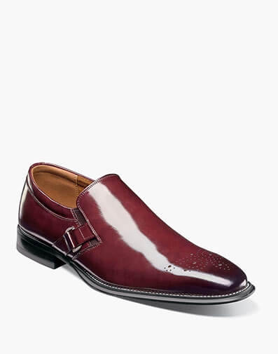 Alistair Plain Toe Ornament Slip On in Burgundy for $$150.00