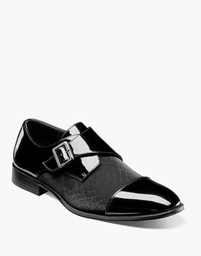 Sutherland Cap Toe Monk Strap in Black for $$90.00