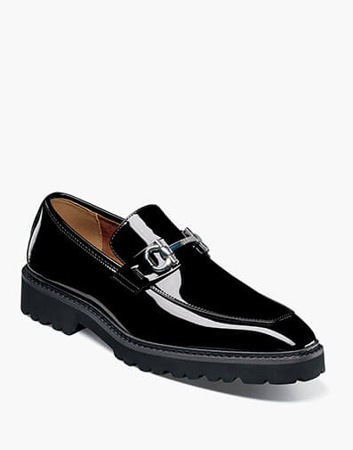 Carabello Moc Toe Bit Slip On in Black Patent for $$110.00