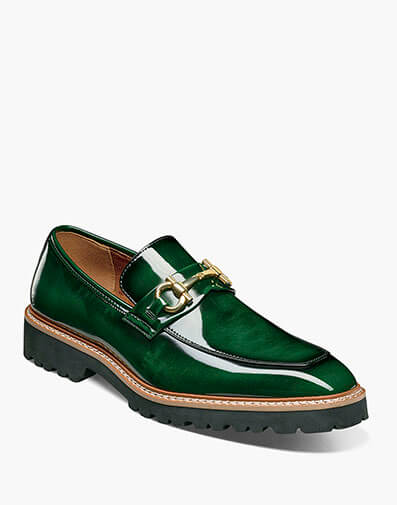 Carabello Moc Toe Bit Slip On in Green for $$110.00