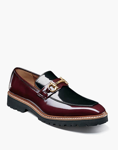 Carabello Moc Toe Bit Slip On in Burgundy Multi for $$110.00