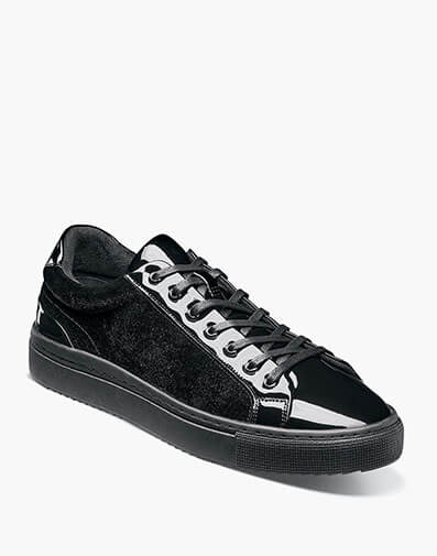 Dante Lace To Toe Sneaker in Black Smooth for $$100.00