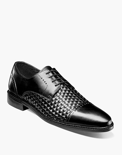 Franchetti Cap Toe Oxford in Black for $$120.00