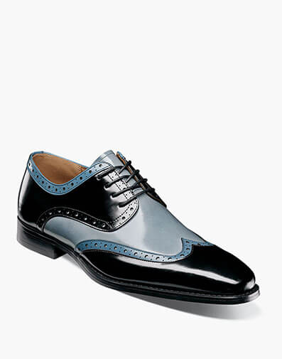 Tindall Wingtip Oxford in Black Multi for $$150.00