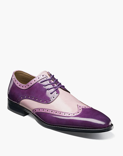 Tindall Wingtip Oxford in Purple Multi for $$150.00