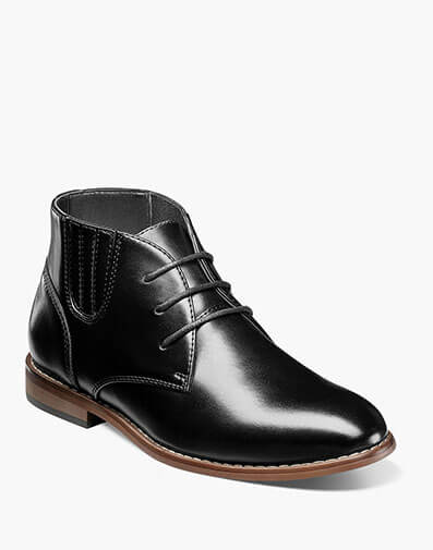 Boys Maxwell Plain Toe Chukka Boot in Black for $65.00