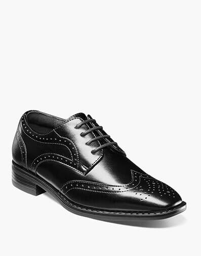 Boys Kaine Wingtip Oxford in Black for $$49.90