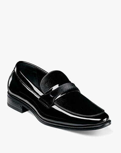 Kids Spratley Moc Toe Saddle Slip On in Black for $$60.00