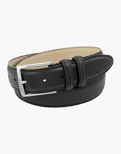 Tyson Double Strap Leather Belt in Black for $38.00
