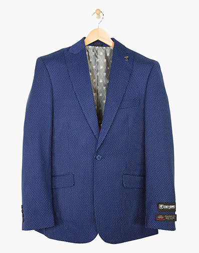 Ken 3 Piece Vested Suit in Blue Multi for $249.00