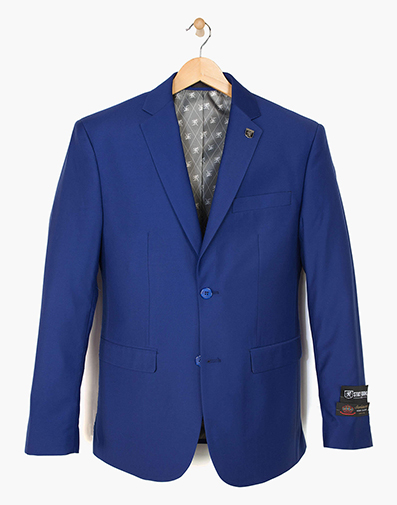 Bud 3 Piece Vested Suit in Electric Blue for $249.00