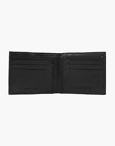 Bi-Fold Genuine Leather in Black.