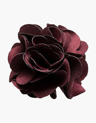 Taylor Floral Lapel Pin in Burgundy for $$14.00