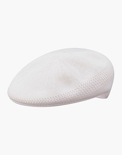 Jameson Flat Cap Knit Polyester Hat in White for $30.00
