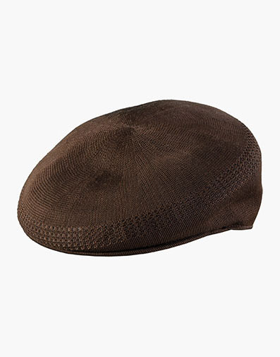 Jameson Flat Cap Knit Polyester Hat in Brown for $30.00