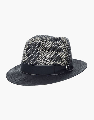 Ludo Fedora Toyo Pinch Front Hat in Black for $$70.00