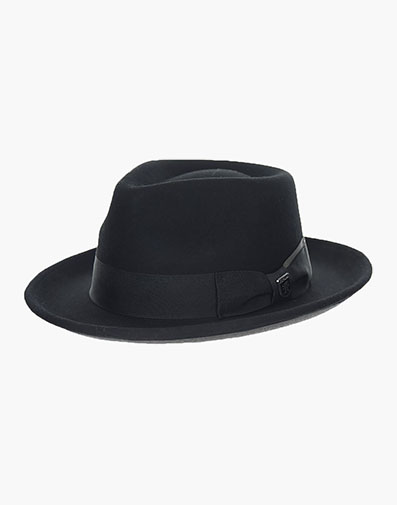 Bracco Fedora Wool Felt Pinch Front Hat in Gray for $$70.00