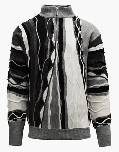 Conrad Quarter Zip Sweater in Black for $$129.00