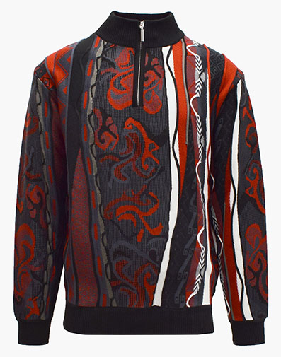 Sinclair Quarter Zip Sweater in Black for $$129.00