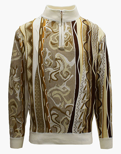 Sinclair Quarter Zip Sweater in Cream for $$129.00