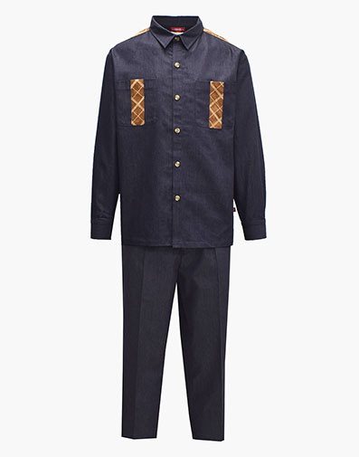 Ward Pant Set in Indigo for $$169.00