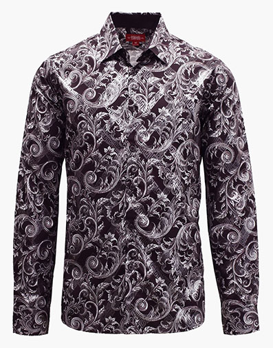 Eli Button Down Shirt in Plum for $$69.00