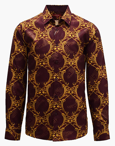 Ozzy Button Down Shirt in Burgundy for $$69.00