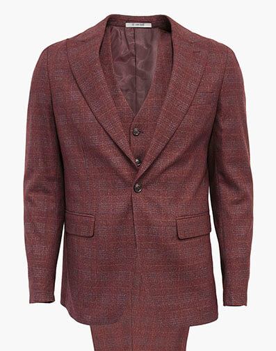 Pantani 3 Piece Vested Suit in Red for $$250.00