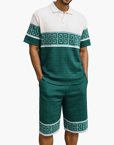 Amir Short Set in Green for $$149.00