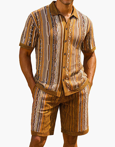 Theo Short Set in Taupe for $$149.00