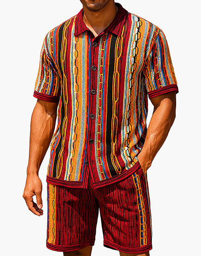 Theo Short Set in Red for $$149.00