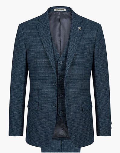 Cagney 3 Piece Vested Suit in Navy for $$250.00