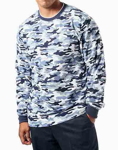 Charles Long Sleeve Shirt in Navy Multi for $39.00