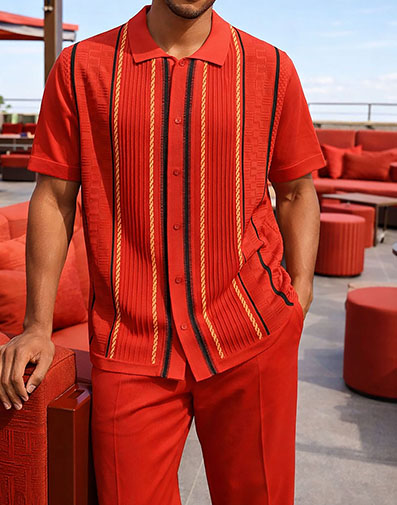 Walker Button Down Shirt in Red for $$59.00
