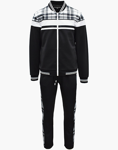 Wesley Jogger Set in Black w/White for $$139.00