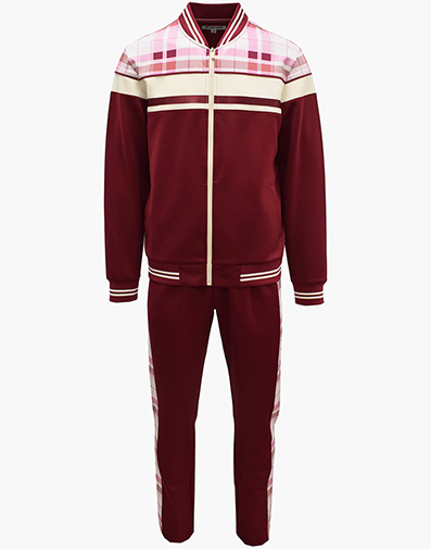 Wesley Jogger Set in Burgundy for $$139.00