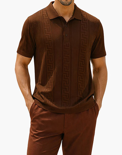 Silas Polo Shirt in Brown for $$59.00