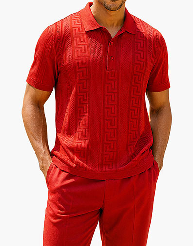 Silas Polo Shirt in Red for $$59.00