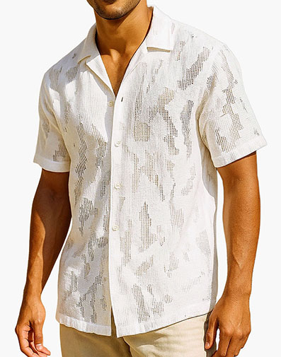 Vincent Button Down Shirt in White for $$59.00