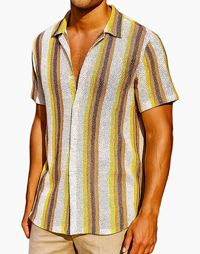 Kingston Button Down Shirt in Beige for $$59.00