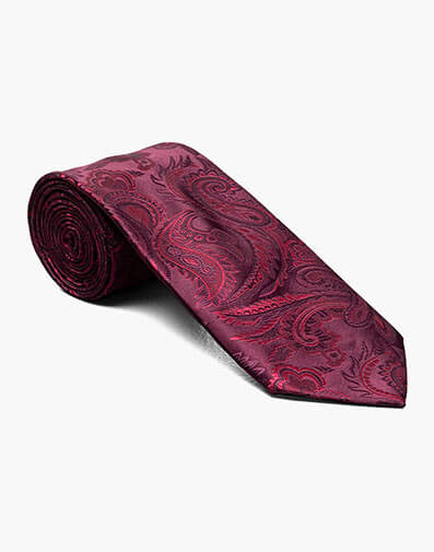 Lucas Tie And Hanky Set in Burgundy for $20.00