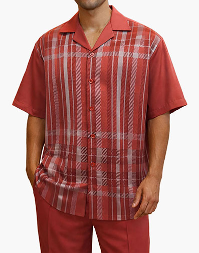 Nathaniel Pant Set in Red for $$99.00
