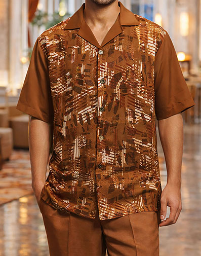 George Pant Set in Brown for $$99.00