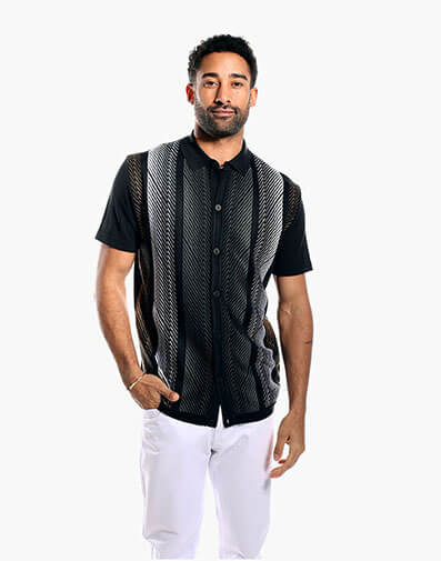Kai Button Down Shirt in Black Multi for $69.00