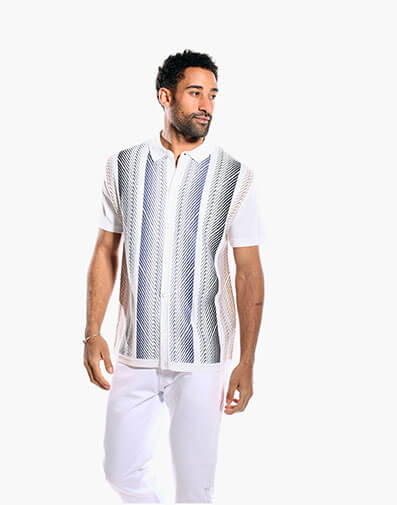 Kai Button Down Shirt in White Multi for $69.00