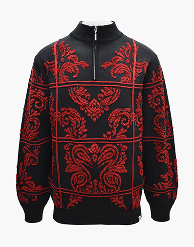 Grant Quarter Zip Sweater in Black for $$129.00