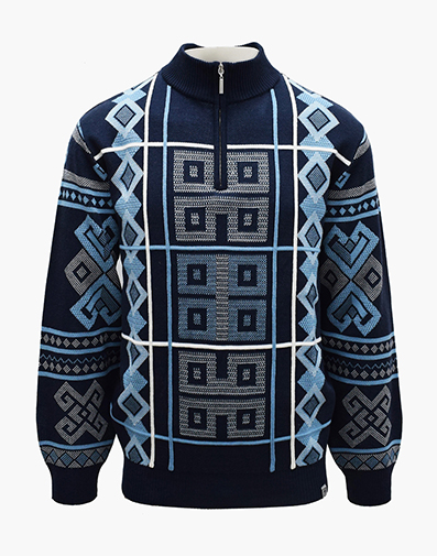 Warren Quarter Zip Sweater in Navy for $$129.00