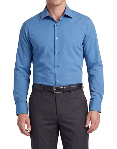 Sandee Dress Shirt Spread Collar in Stone Blue for $$40.00