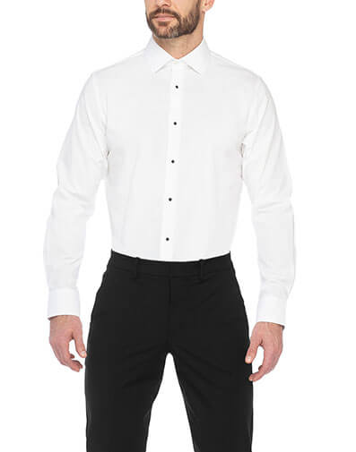 Dunne Dress Shirt Spread Collar in White for $$79.00